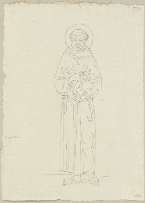 Der heilige Franziskus in der unteren Kirche von San Francesco in Assisi à Johann Ramboux