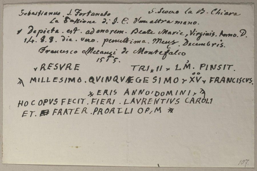 Die Nachschrift einer Inschrift à Johann Ramboux