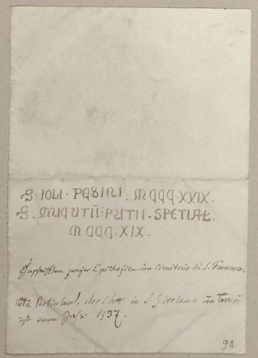 Eine Nachschrift einer Inschrift à Johann Ramboux