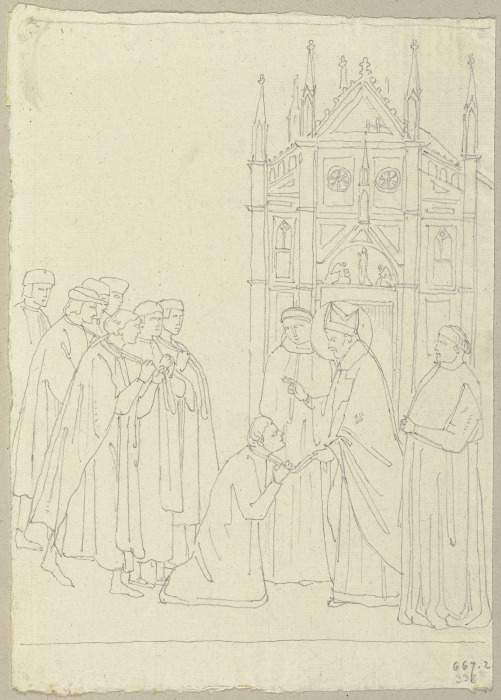 Geschichte des heiligen Nikolaus in der Kapelle des Heiligen in S. Francesco zu Assisi à Johann Ramboux