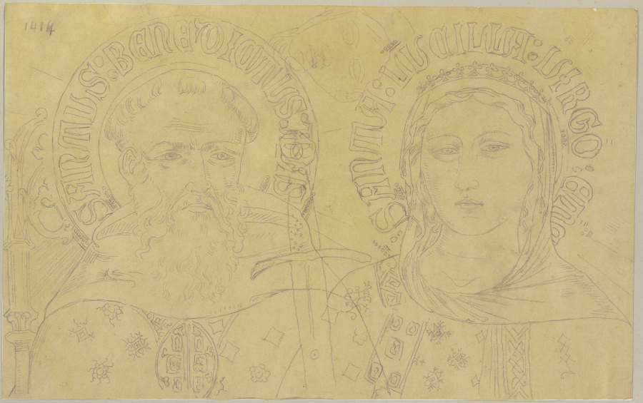 Heads of two saints à Johann Ramboux