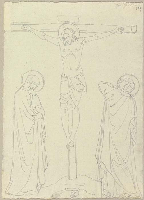 Kreuzigungsszene, nach einer Vorlage in San Francesco in Assisi à Johann Ramboux
