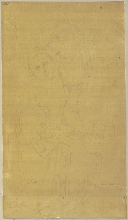 Maria mit dem Jesusknaben nach einem Temperagemälde à Johann Ramboux