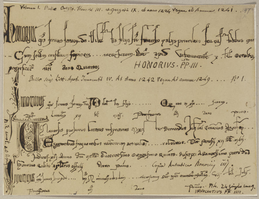 Nachschrift einer Urkunde aus dem 13. Jahrhundert à Johann Ramboux