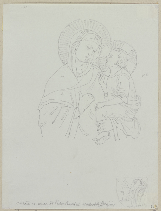 Von Pietro Cavallini neben dem Altar der Reliquien in der unteren Kirche zu San Francesco in Assisi à Johann Ramboux