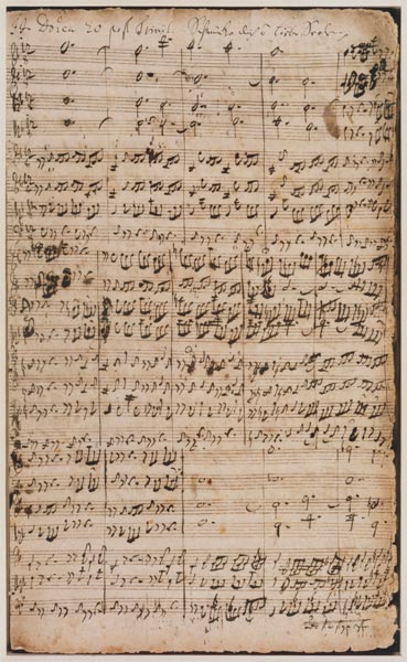 Autograph manuscript Cantata BWV 180 'Schmucke dich o liebe Seele' à Johann Sebastian Bach