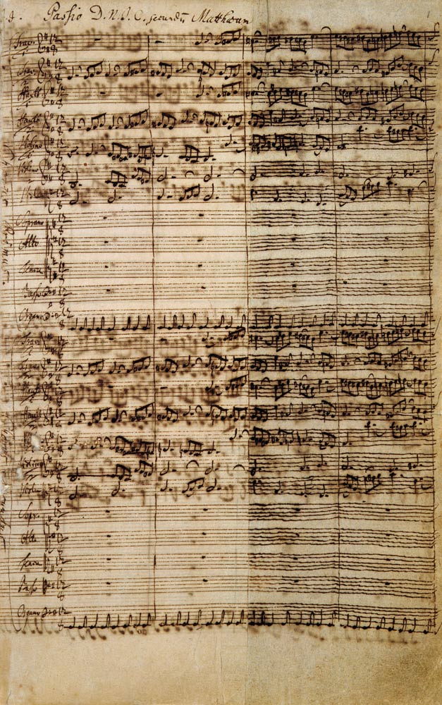 Passio Domini nostri J.C. secundum Evangelistam MATTHAEUM BWV 244, 1730s (pen on paper) à Johann Sebastian Bach