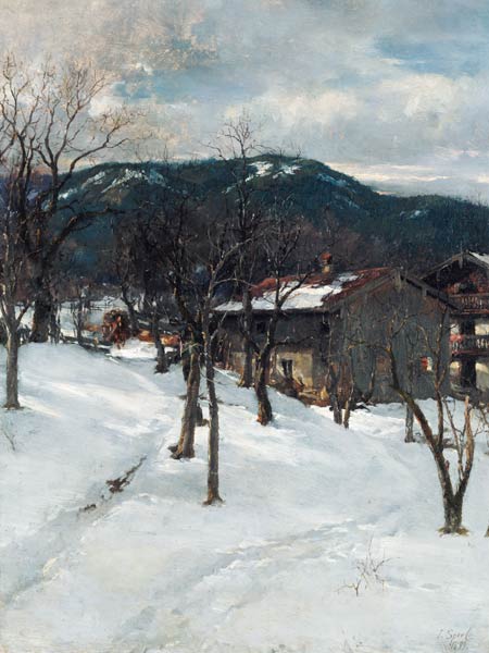 Paysage d'hiver à Kuttering à Johann Sperl