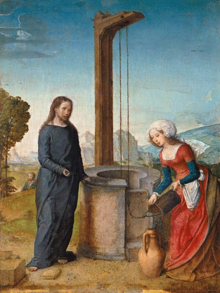 Le Christ et la Samaritaine au puits à Johann von Flandern