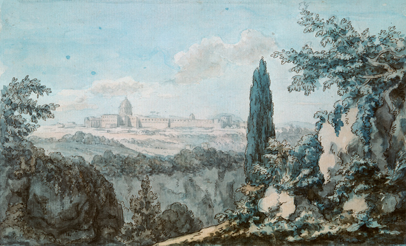 Blick auf die Peterskirche von der Villa Pamfili aus à Johann Wolfgang von Goethe