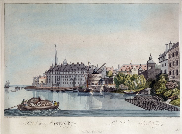 View of Düsseldorf before the French Bombardment on October 6, 1794 à Johann Ziegler