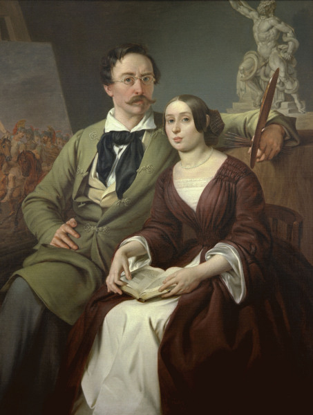 Self-portrait with daughter à Johann Ziegler