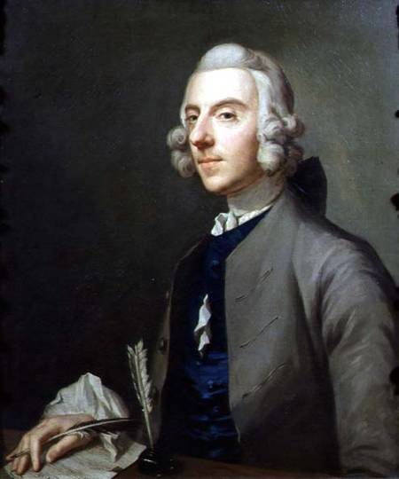 Portrait of Michael Arne (1740-86), composer and keyboard player à Johann Zoffany