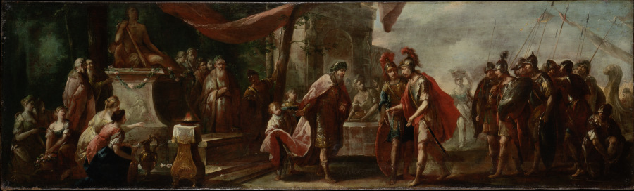 Aeneas Arriving in Latium à Johann Andreas Herrlein