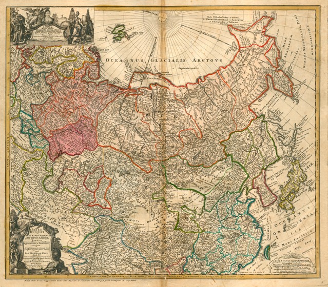 Map of Russia (From: Imperii Russici et Tartariae universae tam majoris et Asiaticae quam minoris et à Johann Baptist Homann