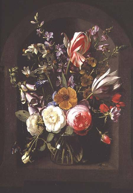 Roses, Tulips and other Flowers à Johannes Antonius van der Baren