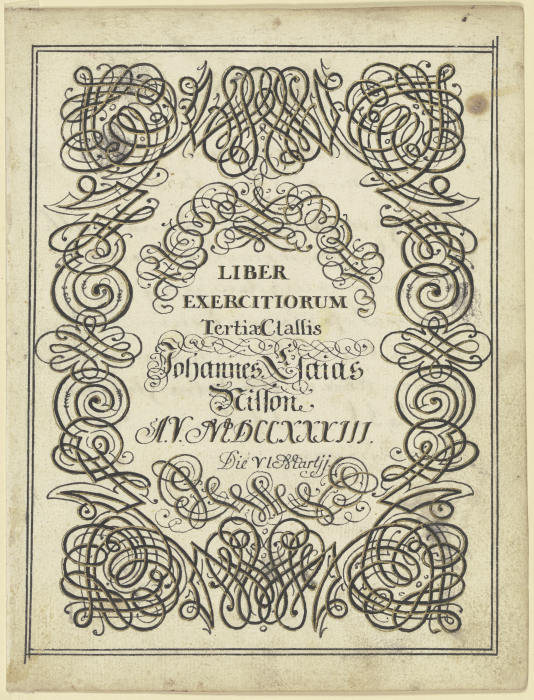 Ornamental title page à Johannes Esaias Nilson