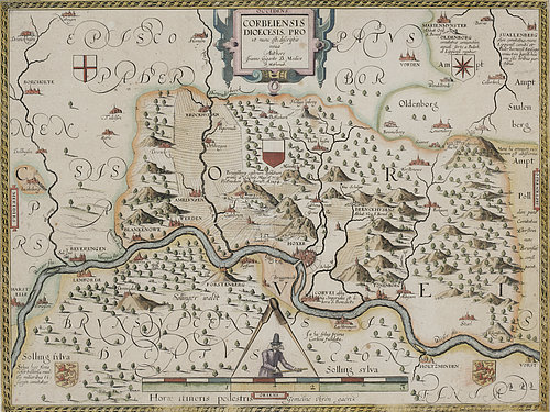 Pauluskarte des Hochstifts Münster aus: 'Prodromus Geographicus...' à Johannes Gigas