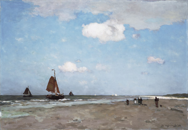 Beach scene à Johannes Hendrik Weissenbruch
