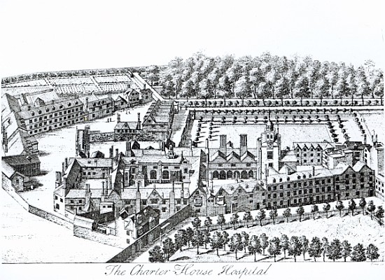 The Charterhouse Hospital, c.1720 à Johannes Kip