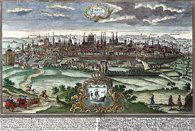 Paris (view) à Johann Georg Ringlin