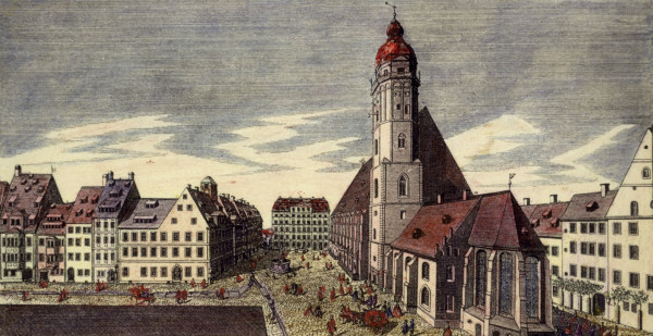 Leipzig, Thomaskirche, Engr.J.G.Schreiber à Johann Georg Schreiber