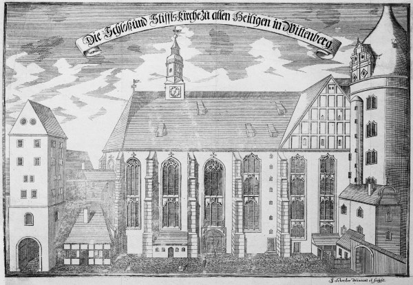 Wittenberg , Castle Church à Johann Georg Schreiber