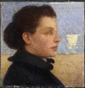 Bildnis einer Frau vor dem Meer