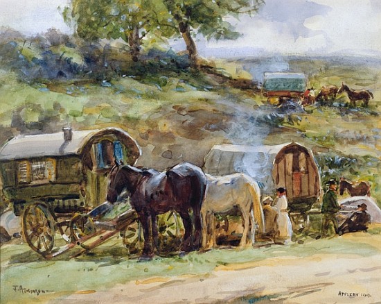Gypsy Encampment, Appleby, 1919 (see also 54655) à John Atkinson