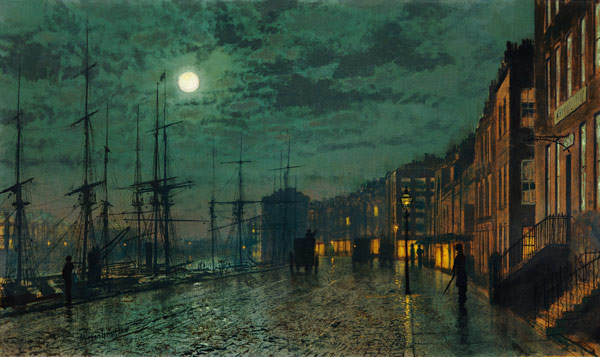 City Docks By Moonlight à John Atkinson Grimshaw