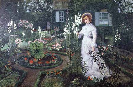 The Rector's Garden, Queen of the Lilies à John Atkinson Grimshaw