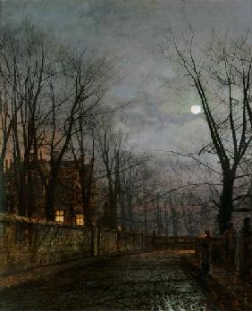 Moonlit Street Scene