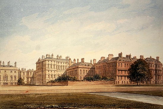 The Treasury and houses in Downing Street from St. James''s Park à John Buckler