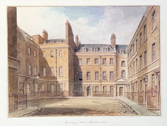 View of Downing Street, Westminster à John Buckler