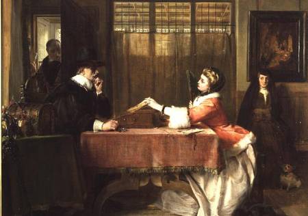 The Banker's Private Room, Negotiating a Loan à John Calcott Horsley