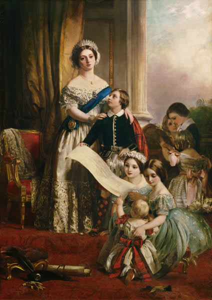 Reine Victoria d'Angleterre avec leurs enfants à John Calcott Horsley