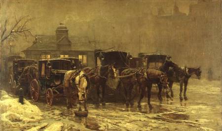 London cab stand à John Charles Dollman