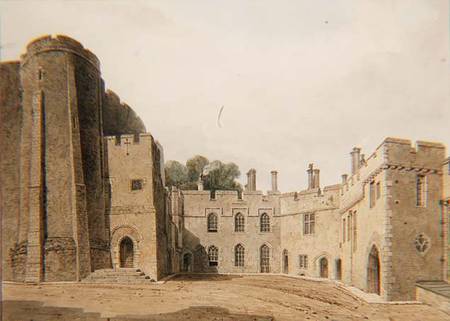 The Inner Court of Berkeley Castle, Gloucestershire, looking North-East à John Chessell Buckler