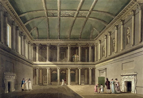 Interior of Concert Room, from 'Bath Illustrated by a Series of Views', engraved by John Hill (1770- à John Claude Nattes