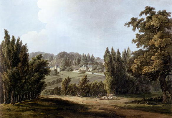 'The Hermitage' at Montmorency, 1809 (colour litho) à John Claude Nattes