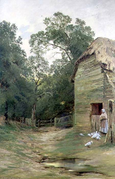 A Surrey Farmyard à John Clayton Adams