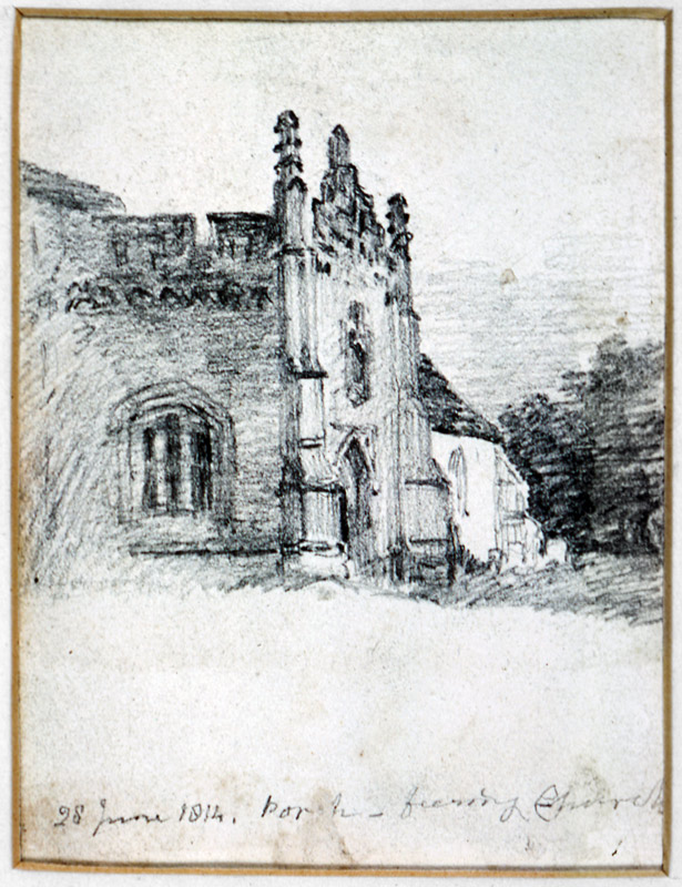 Porch of Feering Church, 28th June à John Constable