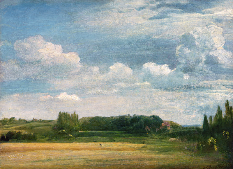 View towards the Rectory, East Bergholt à John Constable