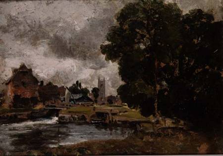Dedham Lock and Mill à John Constable
