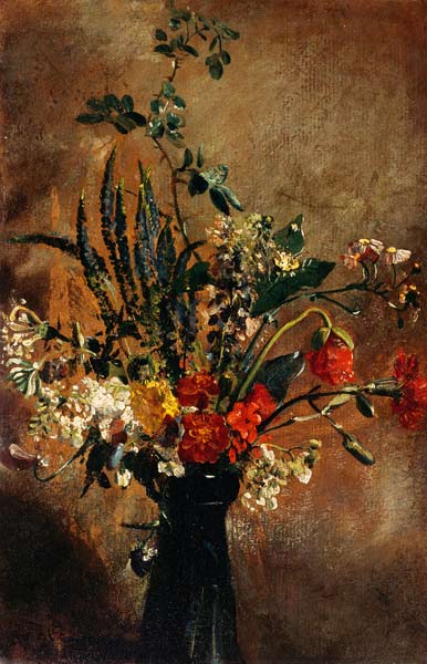 Study of Flowers in a Hyacinth Glass à John Constable