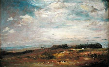Hampstead Heath with Bathers à John Constable