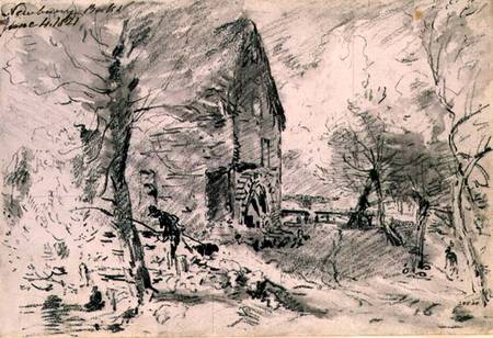 Watermill at Newbury (pencil) à John Constable