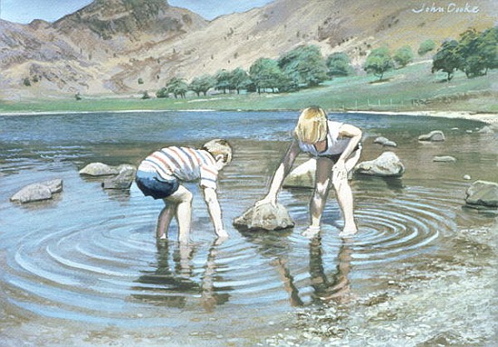 Blea Tarn Summer, 1987 (gouache)  à John  Cooke