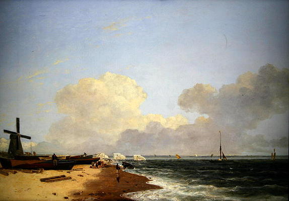 Yarmouth Beach, looking North - Morning (oil on canvas) à John Crome