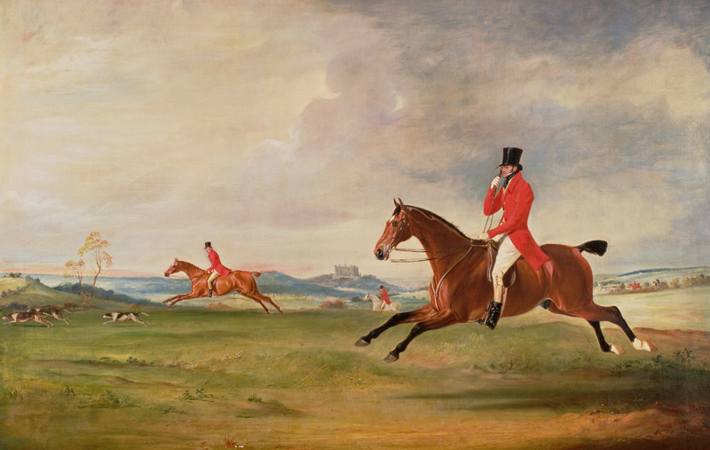 John, 5th Duke of Rutland, General Lord Charles Manners and General Lord Robert Manners Hunting à John E. Ferneley le Jeune